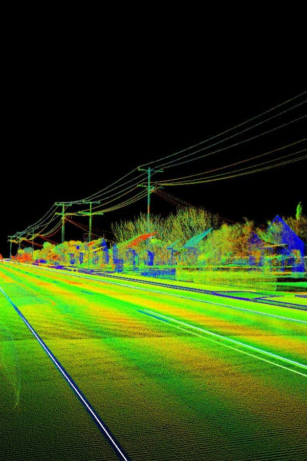 Laser scan of street