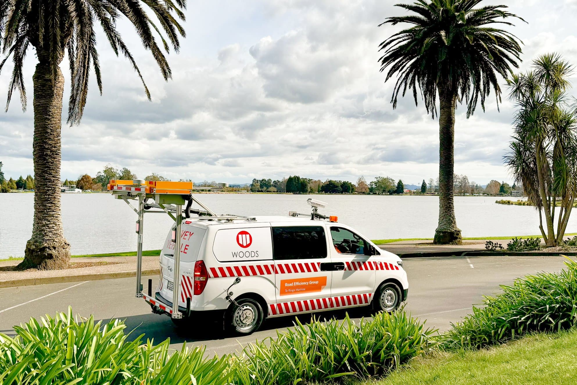 Image of a surveying van