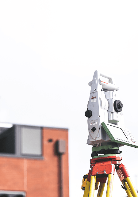 Image of a surveying device on a tripod