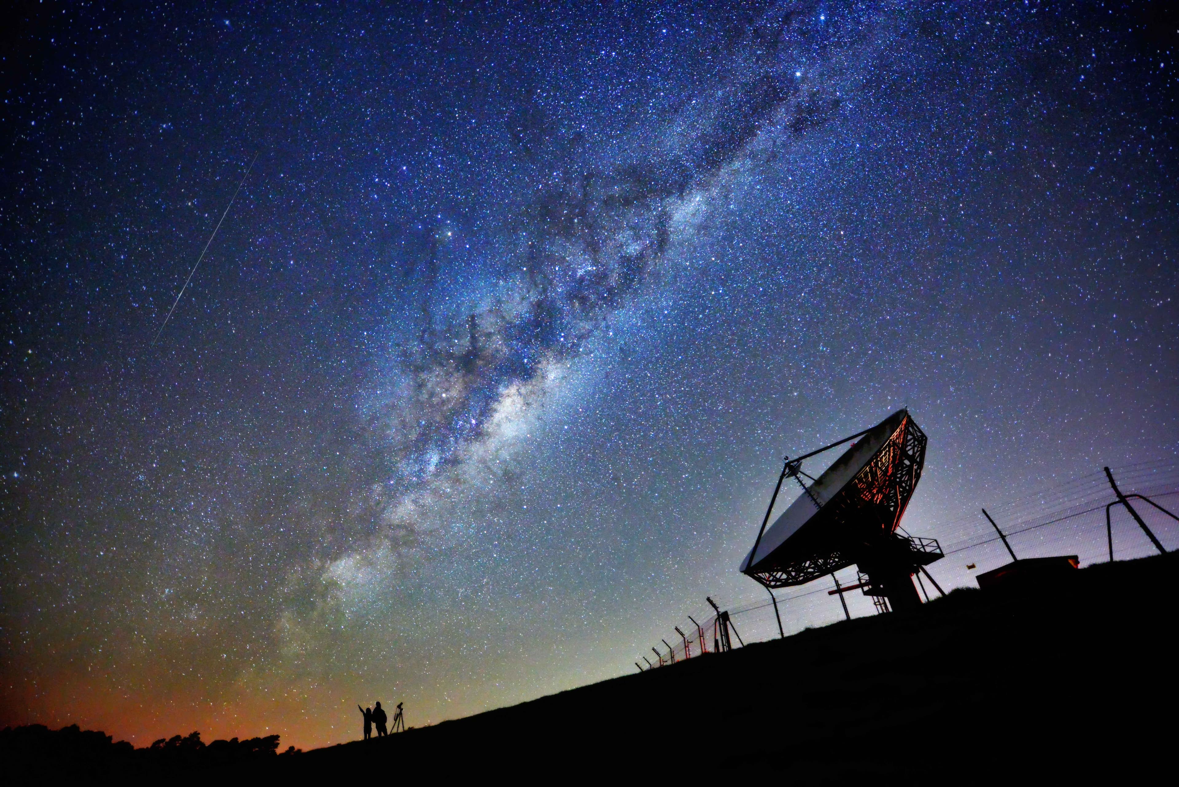 Image of satellite and stars